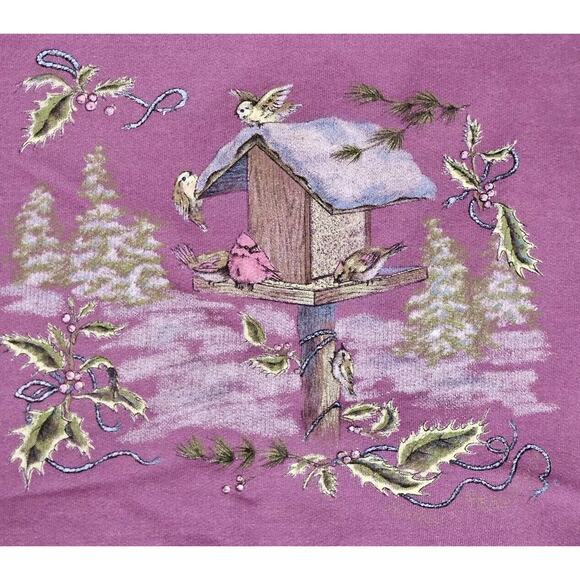 Vintage Northern Reflections Sweatshirt Pullover Birds Birdhouse Adult L *READ* - Picture 5 of 10
